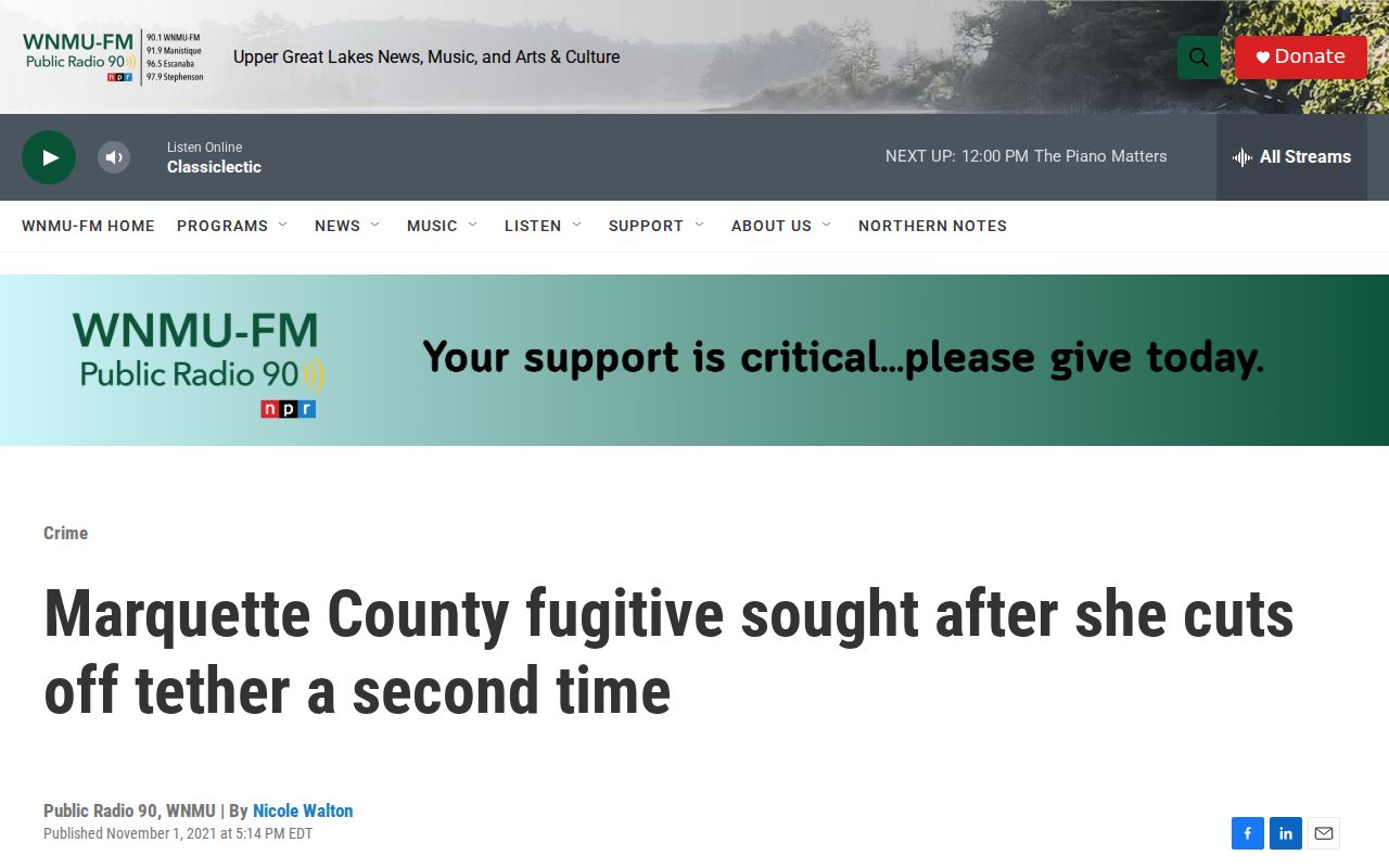 Marquette County fugitive news and official tip context